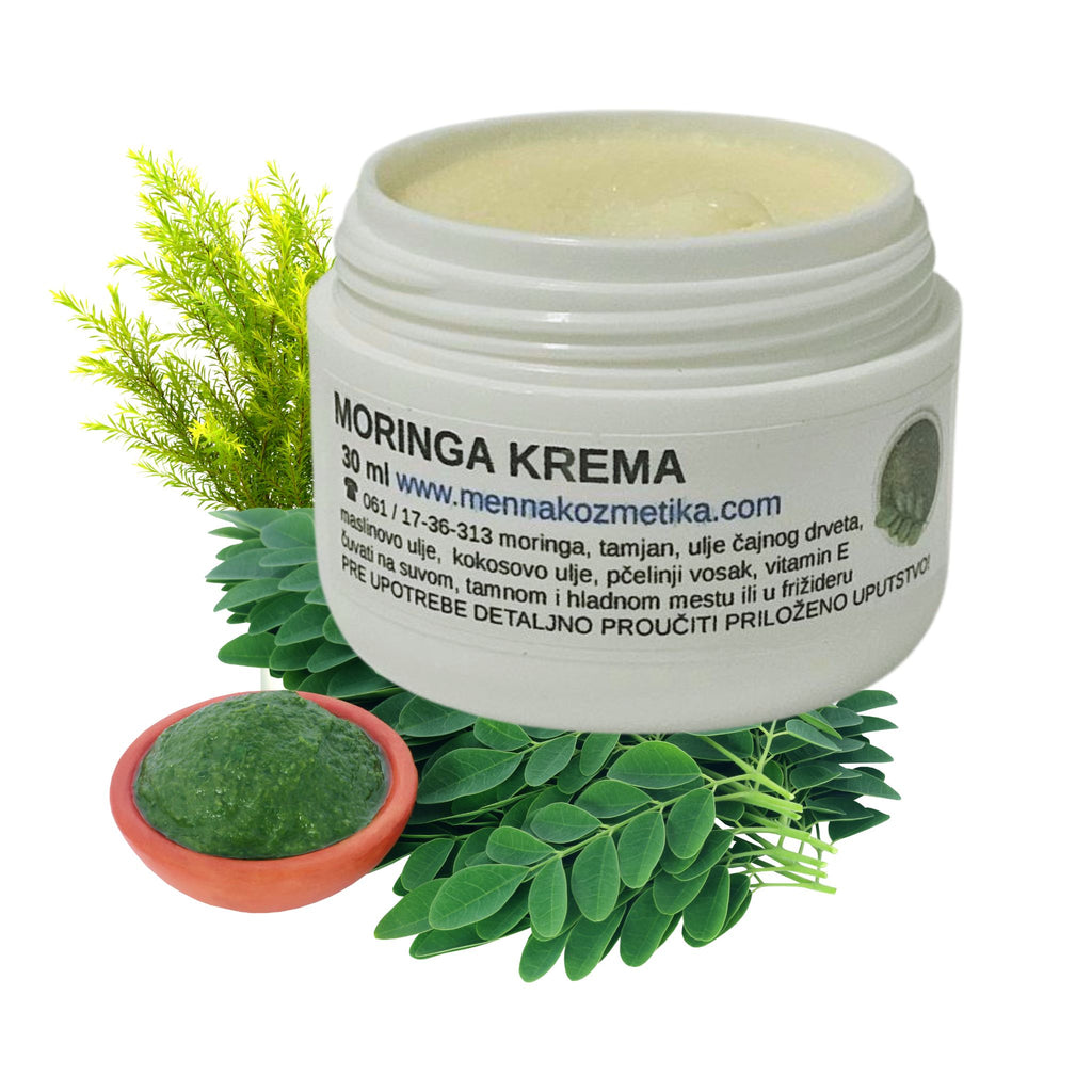 Moringa krema protiv akni Menna kozmetika – prirodna biljna formula za problematičnu kožu lica