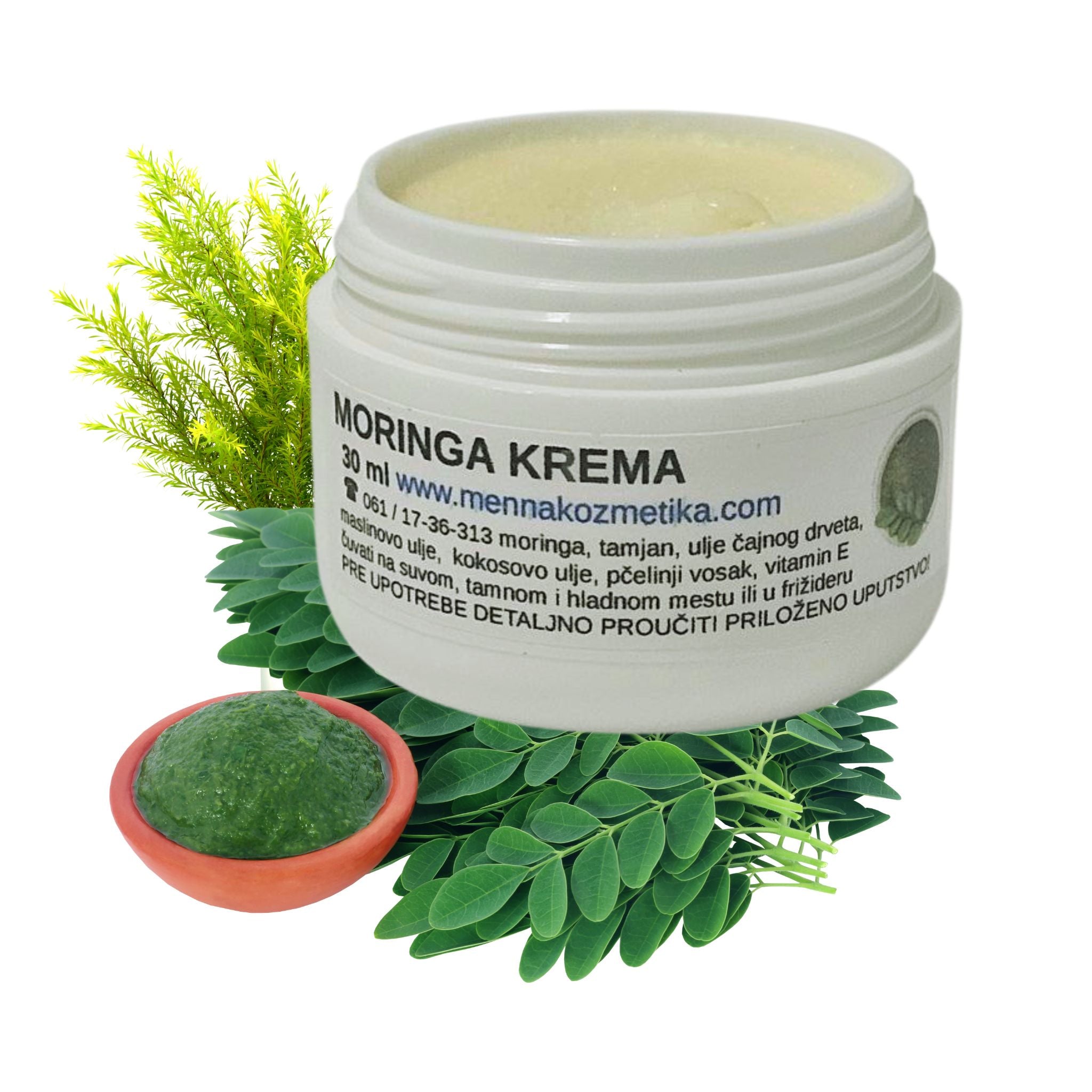 Moringa krema protiv akni Menna kozmetika – prirodna biljna formula za problematičnu kožu lica