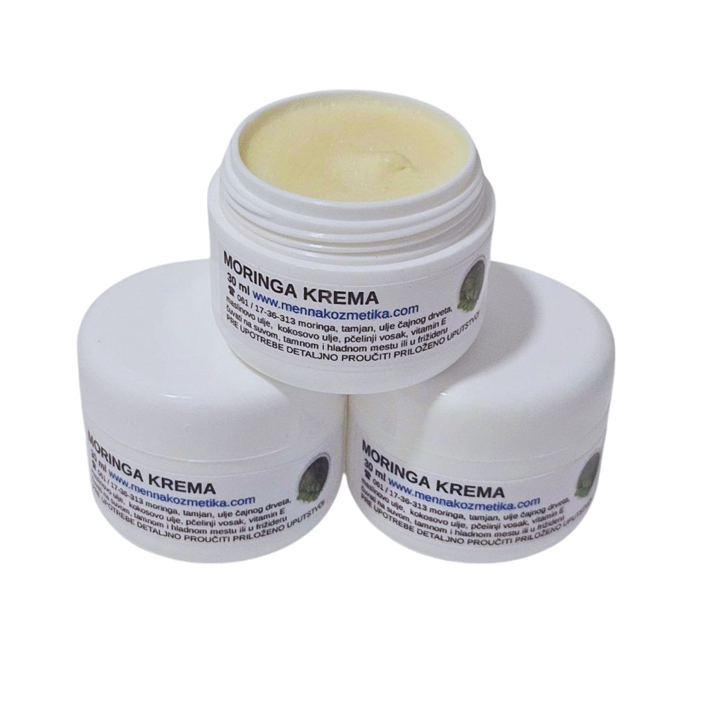 Menna Moringa krema sa uljem moringe – umiruje upale i sprečava nastanak bubuljica