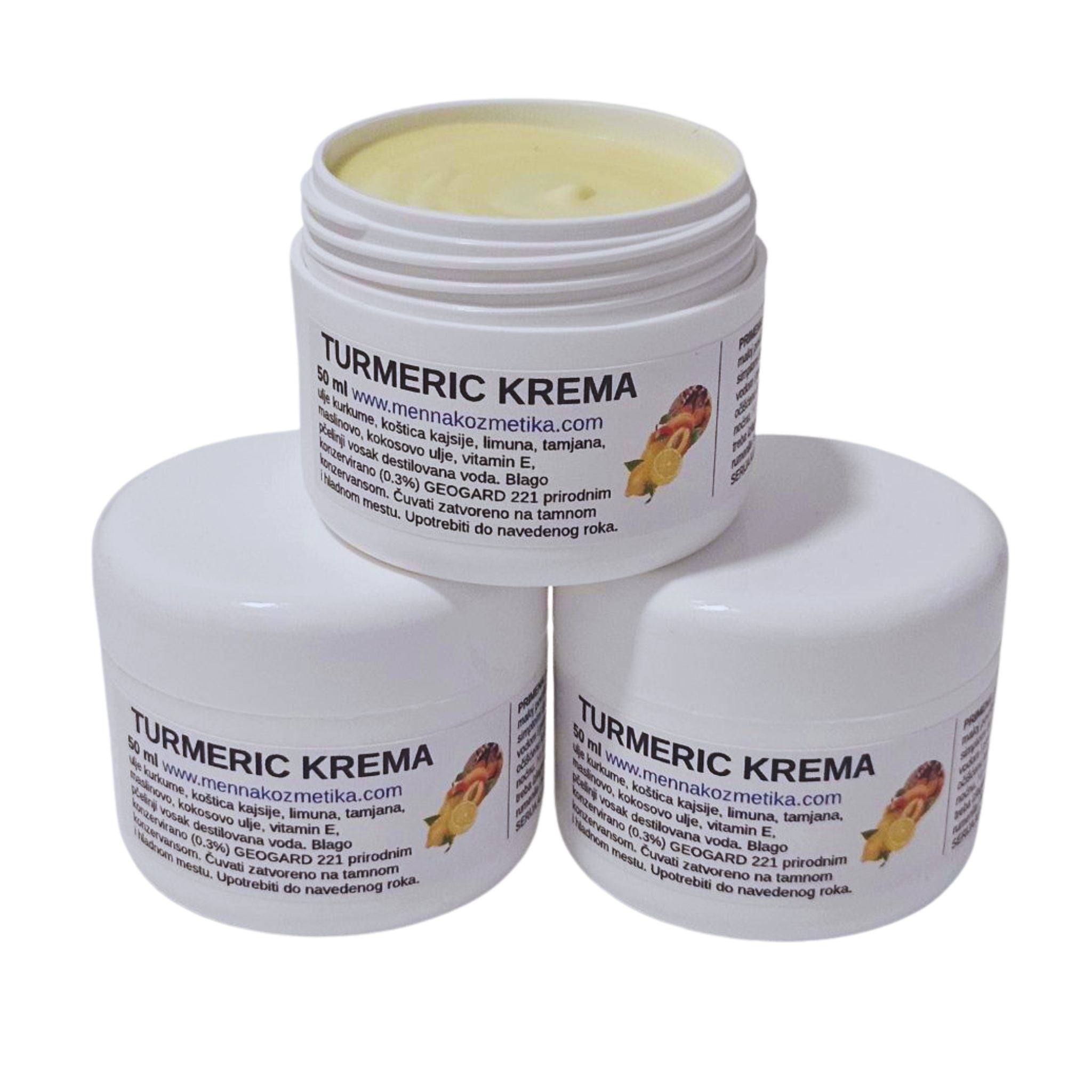 Menna kozmetika kurkuma krema za elastičnost kože